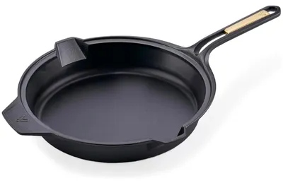 Produktbild von Victoria 37673 Gusseisenpfanne Induction 25cm für Feuer, Grill Cast Iron Skillet ohne PTFE Schwarz