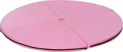 Image de HOMCOM Tapis de pole dance pliable - pole dance mat - tapis de protection Ø 150 cm épaisseur 5 cm - revêtement plastique rose