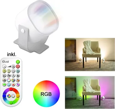 Produktbild von LED Tischleuchte JEDI Lighting iDual Lilac 16W Tischlampe Farbwechsel Fernbedienung Weiß