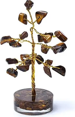 Produktbild von Edelsteinbaum Tigerauge – Packung mit 4 Stück – ±8 cm