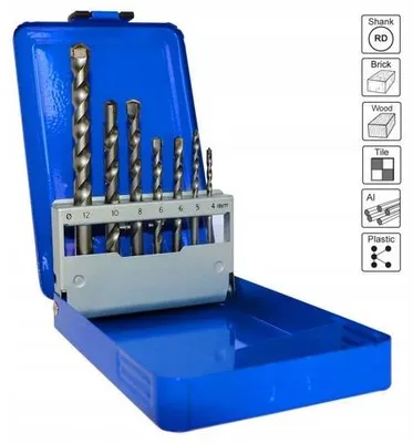 Produktbild von S&R 7-teiliges Universalbohrer-Set im Metallkoffer