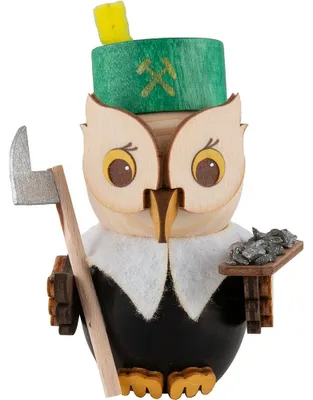 Produktbild von Mini-Eule Bergmann (7cm) von Drechslerei Kuhnert