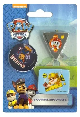 Produktbild von Paw Patrol Form-Radiergummi-Set 3 Stück