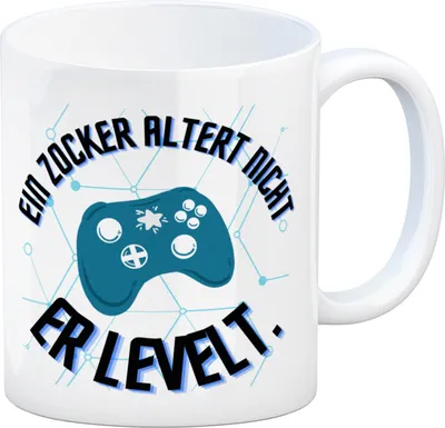 Produktbild von Ein Zocker altert nicht Kaffeebecher Er levelt