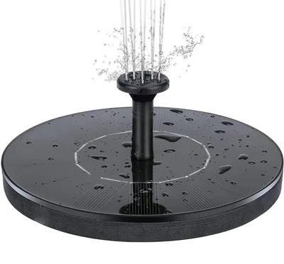 Produktbild von Mini Solar Springbrunnen 16 cm mit 10-20 cm Fontänenhöhe und 4 Düsen