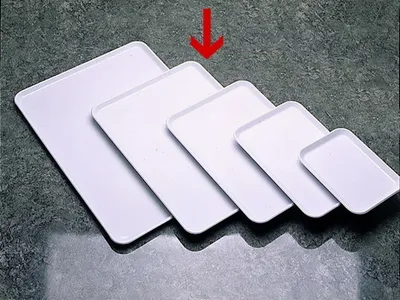 Produktbild von 1x Serviertablett weiß Serviertablett,