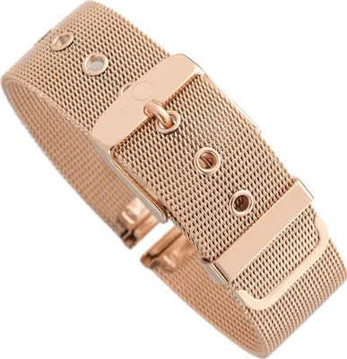 Produktbild von Minott Uhrenarmband Milanaise Edelstahl rosegoldfarben glänzend 30553, Stegbreite:14mm