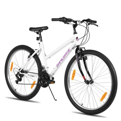 Produktbild von Hiland 24 Zoll Damen-Mountainbike, Fahrrad für Mädchen und Frauen, 18-Gang-MTB, Doppel-V-Bremsen, Rahmen aus Kohlenstoffstahl