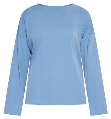 Produktbild von Damen Bluse unifarben blau Größe M