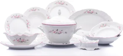 Produktbild von Thun 1794 Bernadotte, Esszimmergarnitur, rosa, rosa Linie, Thun, 25 Stück