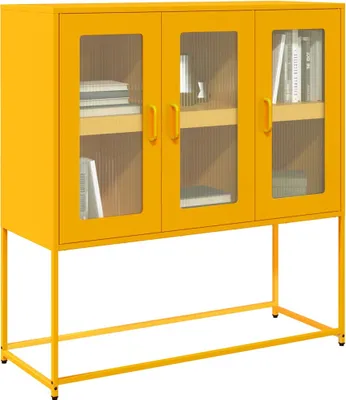 Produktbild von "SALE 2026"Sideboard/Kommode - elegantes Design - Buffetschrank - Senfgelb 100,5x39x107cm Kaltgewalzter Stahl DE253893 - Kommoden