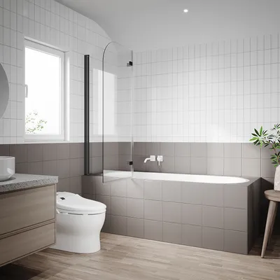 Immagine prodotto di SONNI accessorio per vasca, 120x140cm, cabina doccia pieghevole in nero Vetro temperato di sicurezza con rivestimento Nano, cabina doccia pieghevole in nero