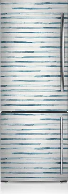 Produktbild von Kühlschrank Aufkleber Kühlschrankmagnete Dekoration Kühlschrankfolie 70x190 cm - Blaue Linien