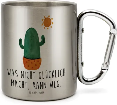 Produktbild von Mr. & Mrs. Panda Thermobecher Kaktus Sonne - Transparent - Geschenk, Glück, Teebecher, Teetasse, Isolierbecher, Scheidung, Geschenkidee, thermotasse, Kakteen, Freundin
