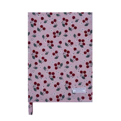 Produktbild von Krasilnikoff – Geschirrtuch KW13573  – Cherries / Kirschen, rose