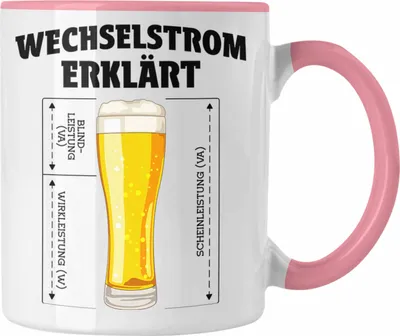 Produktbild von Trendation - Elektriker Geschenke für Männer Tasse Geschenk Elektriker Elektroniker Geschenkidee Sprüche (Rosa)