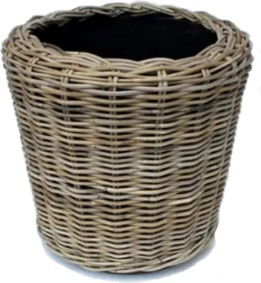 Produktbild von VAN DER LEEDEN DRYPOT® sadzarka rattanowa szara Ø 42 cm - kosze Sylt