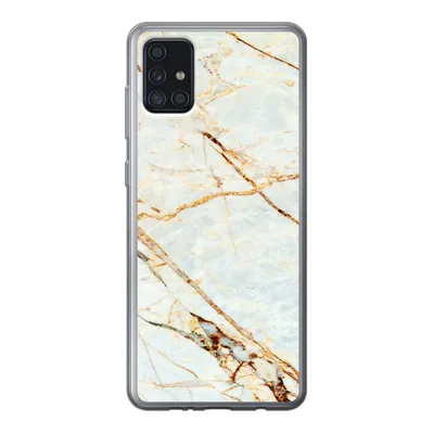 Produktbild von MuchoWow® Handyhülle Schutzhülle Hülle für Samsung Galaxy A52 5G Marmor - Gold - Luxus Silikon Softcase Handy Hülle - Umschlag - Geburtstag Teenager