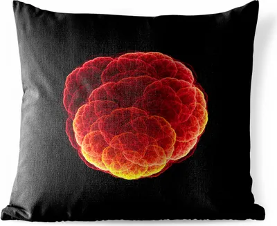 Produktbild von MuchoWow® Outdoor Kissen - Kreis - Rot - Wolke - 40x40 cm - Wetterfest - Lounge Kissen - Kopfkissen - Interieur - Polster mit Bild