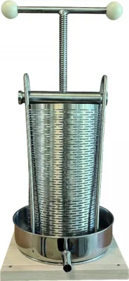 Produktbild von Saftpresse, Obstpresse, Weinpresse, Apfelpresse - Maxi, mit Edelstahl Doppelkorb, 5L