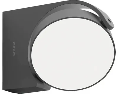 Obrázek produktu pro Philips Nástěnné svítidlo Mimosa 7 W, Venkovní světlo na zeď, Antracit, Kov, IP44, Terasa, Zahrada, I