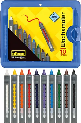 Produktbild von Idena Wachsmaler Box 10 St. mit Schiebehülse
