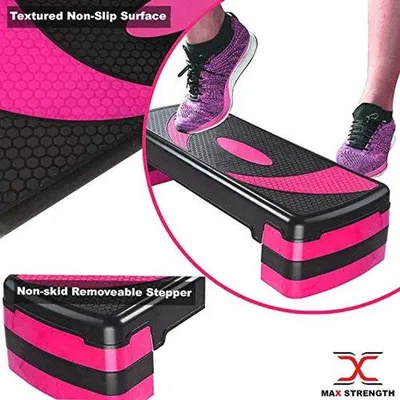 Produktbild von Einstellbarer Fitness Stepper mit 5 Höheneinstellungen für Aerobic und Cardio Training