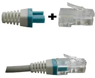 Obrázok produktu pre DATACOM Manžetka pre konektor RJ 45 modrá/biela 100 ks