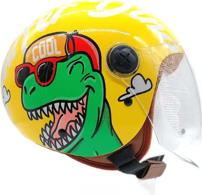 Obrázok produktu pre FREEUP Motocyklová prilba Deti Dinosaur Kid Jet Helmet Visor Dievčatá Chlapci Scooter