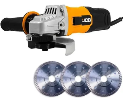 Produktbild von JCB Winkelschleifer 21-AG115H | 600 W | 115 mm | bis 12000 U/min | Sanftanlauf | 3 m  Kabel | mit 3 Trennscheiben