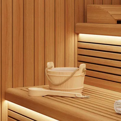 Produktbild von Möbel Sauna-Eimer 2 stk. Braun Massives Kiefernholz und Hanf - Sonstiges Saunazubehör &49974