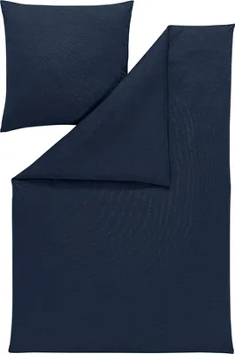 Produktbild von Estella Bettwäsche Takoma" dunkelblau 1x 135x200 cm + 1x 80x80 cm"