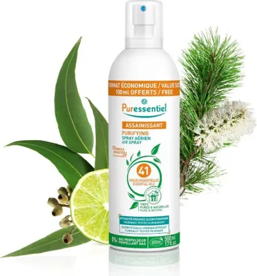 Zdjęcie produktu dla Puressentiel 7435244, Odświeżacz powietrza w aerozolu, Biały, 500 ml, Spray w puszce, Uniwersalne, 1 szt.