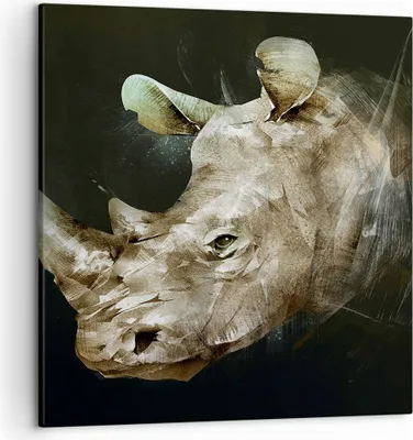 Produktbild von Bild auf Leinwand - Leinwandbild - Tier Abstraktion - 50x50cm - Wand Bild - Wanddeko - Wandbilder - Leinwanddruck - Bilder - Kunstdruck - Wanddekoration - Leinwand bilder - Wandkunst - AC50x50-3969