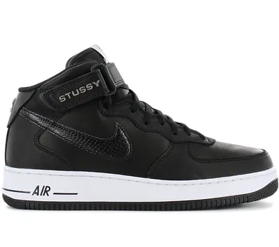 Produktbild von Nike Air Force 1 Mid Stussy Black White - EU: 42.5