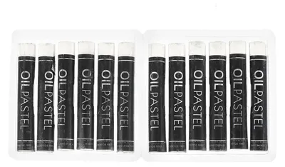 Immagine prodotto di Pastelli a olio, confezione da 12 pezzi, morbidi e cremosi, ideali per pittura, disegno e miscelazione, colore bianco