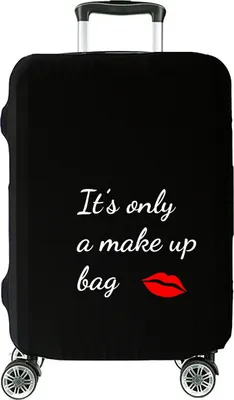 Produktbild von Hochelastische Reise-koffer Abdeckung Schutzabdeckung Kofferschutzhülle Kofferbezug Kofferhülle Groß 27"-30" It's only a make up bag Kosmetiktasche [083]