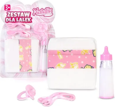 Produktbild von Zestaw dla lalek Natalia pieluszka + akcesoria