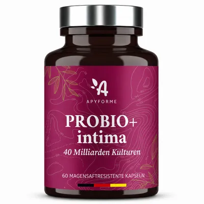 Produktbild von Apyforme - Bakterienstämme für Frauen - Bis zu 40 Milliarden KBE/Tag - 4 Lactobacillus-Stämme: Reuteri, Rhamnosus, Crispatus und Acidophilus