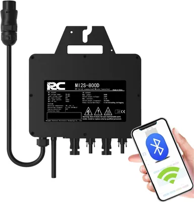 Imagen del producto de Microinversor para paneles solares de 800W con tecnología MPPT y monitorización vía Wi-Fi