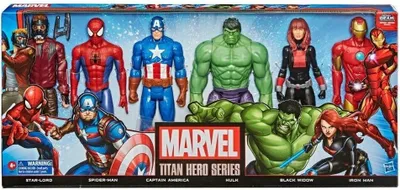 Obrázok produktu pre Hasbro Avengers Marvel Sada 6 Figúrok vdova Iron Man Star Lord Amerika Hulk Spiderman