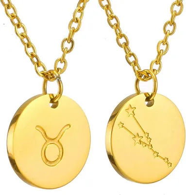 Produktbild von Sternzeichen Kette Gold Stier Damen Horoskop Mutter Tochter Freundinnen Geburtstagsgeschenk