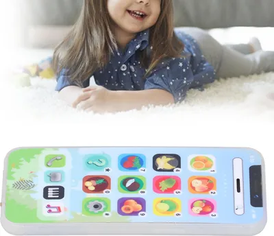 Produktbild von Russische Sprache Baby Telefon Spielzeug Simulation wiederaufladbare pädagogische LernspielzeugBlau