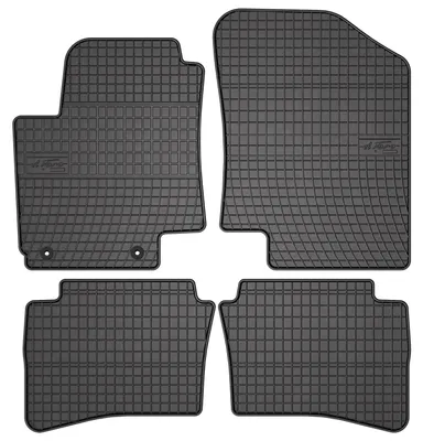 Produktbild von Gummi-Fußmatten für Hyundai i20 I 2008-2014 (Schrägheck) – 4-tlg, Schwarz, passgenau – Wielganizator SolidPRO