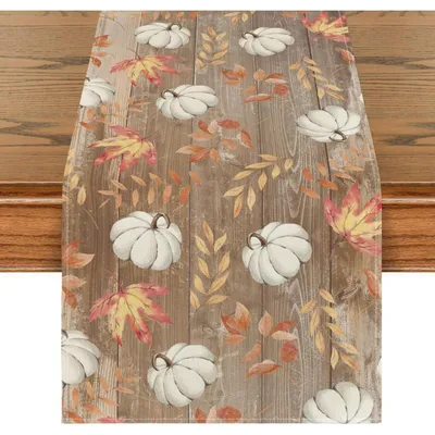 Obrázek produktu pro Podložka pod talíře, podzimní motiv, dýně, hnědá, 40x100 cm, 100% polyester