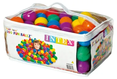 Produktbild von INTEX #49602NP Fun Ballz 100 Stück Bällebad Kugeln Kleinkinder Kinder Baby Spiel