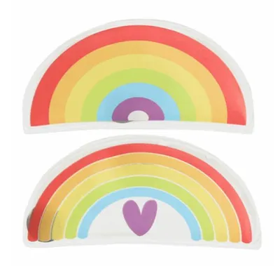 Produktbild von Taschenwärmer Taschenheizkissen Handwärmer Regenbogen 2 Stück wiederverwendbar