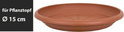 Produktbild von Untersetzer d= 14cm für Pflanzkübel Zylinder d= 15cm Farbe terra Polypropylen Pflanzenbedarf Livinja