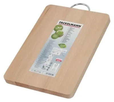 Zdjęcie produktu dla Deska drewniana 30 x 21 x 2,1 cm z metalowymi uchwytami Fackelmann