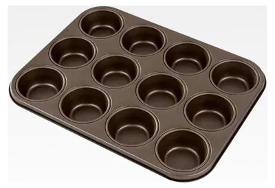 Produktbild von Muffinblech für 12 Muffins - Antihaftbeschichteter Stahl